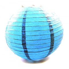 Фонарь голубой бумажный (d-40 см), K328801E - фото товара