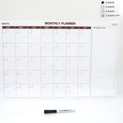 Электростатическая пленка Beifa "Monthly Planner", 4 лист./кор., 60*40см + маркер, K2735191OO6040-02-4N-SK - фото товара