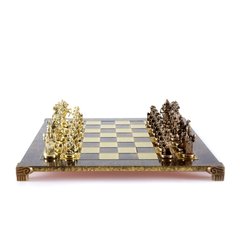 S12CBRO шахматы "Manopoulos", "Мушкетеры", латунь, в деревянном футляре, коричневые, фигуры золото/бронза, 44х44см, 8,4 кг, S12CBRO - фото товара