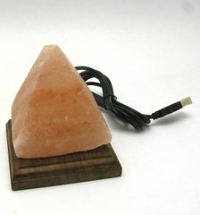 Соляная лампа USB "Пирамида" (S-03)(10х9х9 см)(24 шт ящ.)(Гималайская соль), K325670 - фото товара