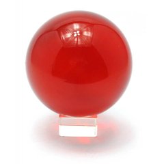 Куля кришталева на підставці червона (d-11 см), K328863 - фото товару
