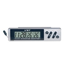 Термометр 7067 (внутренняя + наружная температура + часы), 914 - фото товара
