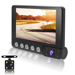 Автомобільний відеореєстратор C9, LCD 4", WDR, 1080P Full HD, 3 камери, 7957 - фото товару