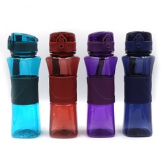 Бутылка/воды "Style" 550мл, прозр., резин. держ., петля, mix4, 1шт/этик., K2745537OO1904SC - фото товара