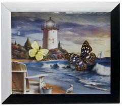 Бабочки в рамке на фоне(34,5х29,5х3 см)(G13-8), K326155 - фото товара
