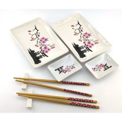 Сервиз для суши "Сакура в цвету" (2 персоны) (28х28,3х3,5 см), K334281L - фото товару