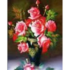 Алмазна мозаїка 30*40см "Букет троянд" рулон у PVC (без підрам), K2755026OO60795_ - фото товару