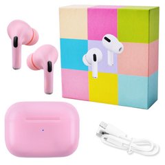 Бездротові навушники Apl AirPros Pro, macaroons, з кейсом, pink, SL4960 - фото товару