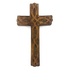 Крест из мангового дерева ( 19х 11,5х 1,5 см), K334904 - фото товара
