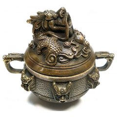 Курительница бронзовая "Дракон" (9,5х10х8 см), K332045 - фото товару