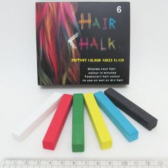 Крейда для волосся, набір 6 кольорів, 6,5х1х1см Суперціна!, K2731839OO357-6 - фото товару