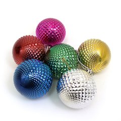 Набір ялинкових кульок "Шипи" 6см, 6шт, OPP, K2742367OO0576-6 - фото товару