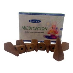 Meditation Backflow Dhoop Cone (Медитация)(Satya) 10 конусов в упаковке, K334991 - фото товара