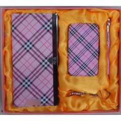Набір подарунковий "Шотландка" Ручка+маник.набір+гаманець+брів розов, K2723221OO11117NP - фото товару