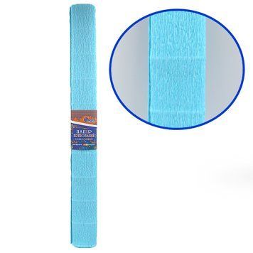 Креп-папір 150%, небесний 50*200см, 1pc/OPP, засн.95г/м2, заг. 238г/м2, K2745180OO150-8023KR - фото товару