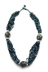 Ожерелье из биссера и металла (35 см), K328204 - фото товару