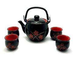 Сервіз керамічний чайник ,4 чашки)(28х17х12), K328013 - фото товару