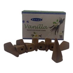 Vanilla Backflow Dhoop Cone (Ваніль) (Satya) 10 конусів в упаковці, K334995 - фото товару