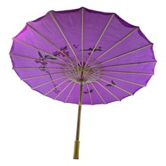 Парасолька з бамбука і шовку фіолетова (55х 82 см), K335149C - фото товару