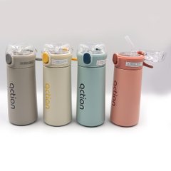 Пляшка-термос для води "Action" 380ml, з труб, петлею подвійн. стін.mix 1 шт./етика, K2752756OO1132-H-BW - фото товару