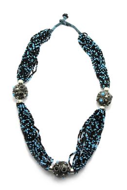 Ожерелье из биссера и металла (35 см), K328204 - фото товара
