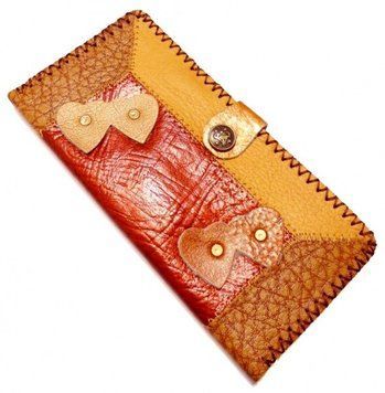 Кошелёк кожаный "Сердечки", K89040075O362837168 - фото товара