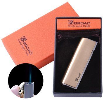 Газова запальничка в подарунковій упаковці Broad (Гостре полум'я) №XT-4974 Gold, №XT-4974 Gold - фото товару