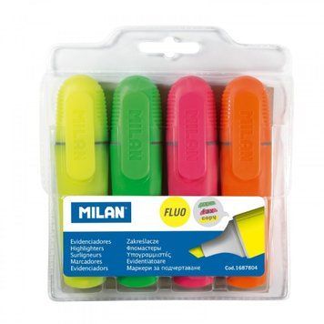 Набор текстовыделителей флюоресц. "Fluo" "TM MILAN", 4шт., K2741201OO1687804 - фото товара