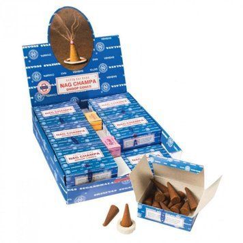 Satya Nag Champa Cone (конусы) 20 грамм 12 пачек в блоке, K89130140O1716566927 - фото товара