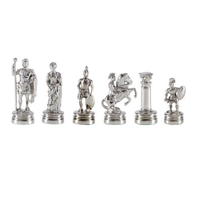 S11GRE шахматы "Manopoulos", "Греко-римские", латунь, в деревянном футляре, зелёные, фигуры золото/серебро 44х44см, 7,4 кг, S11GRE - фото товара