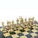 S11GRE шахматы "Manopoulos", "Греко-римские", латунь, в деревянном футляре, зелёные, фигуры золото/серебро 44х44см, 7,4 кг