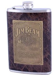 Фляга обтягнута шкірою Jim Beam, 179-20 - фото товару