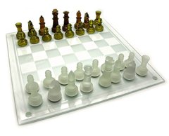Шахматы стеклянные янтарные (GBA01L-2)(39х39х6 см), K318424 - фото товару