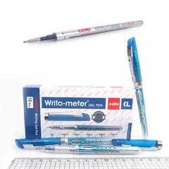 Ручка гелева CL "Writo-meter" 0,5 мм, синя, без/етика., K2739754OO01G-BL - фото товару