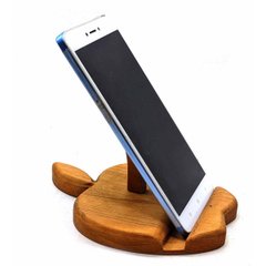 Подставка для телефона "Яблоко" деревянная(15х11х1,5 см), K333676C - фото товару