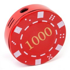 Газова запальничка "Покерная фішка" червона (d-4 см), K330683 - фото товару