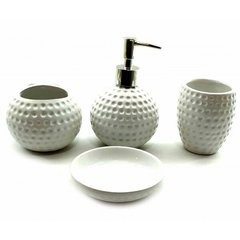 Набір для ванної керамічний "Гольф" білий (23х21х11 см), K332749 - фото товару