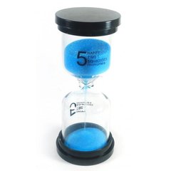 Часы песочные (5 минут) "Синий песок" (10.5х4,5х4,5 см), K330720A - фото товара