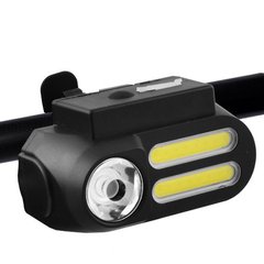 Велосипедний ліхтар BL-611-1LM+2COB, ЗУ micro USB, 1x18650, SL8456 - фото товару