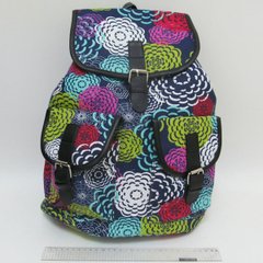 Рюкзак молодежный "Цветочные узоры, бабочки" 36x36x15см, mix2, K2729737OO1958 - фото товара
