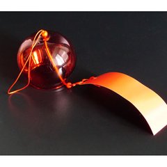 Японський скляний дзвіночок Фурін 8*8*7 см. Висота 40 см. Червоний, K89190210O1716567353 - фото товару