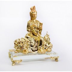 Гуань Інь сидить на леві на скляній підставці, K89070168O1503731406 - фото товару