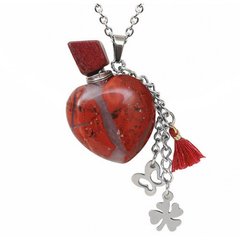 Бутылочка каменная для духов "Сердце" Красная яшма, K89170236O1557471551 - фото товара