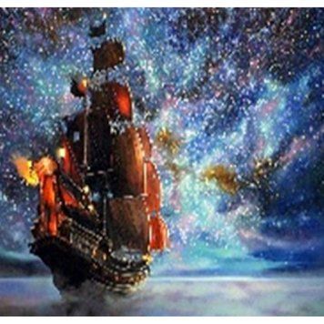 Алмазная мозаика по номерам 40*50 "Корабль" карт уп. (полотно на раме), K2755576OO71796_BGLE - фото товара