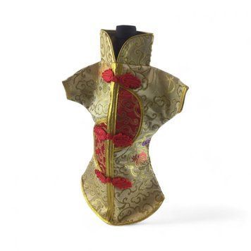 Чохол на пляшку бежевий &laquo;Кімоно&raquo; (28х25 см), K324005B - фото товару