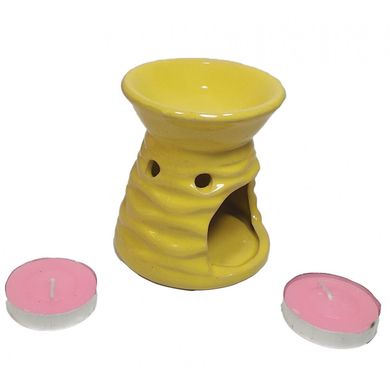 Аромалампа керамическая ,подарочный набор лимонная (13х8х7,5 см), K332025 - фото товара