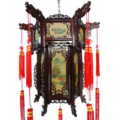 Фонарь китайский деревянный, K89050002O1441072432 - фото товара