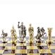 S11RED шахматы "Manopoulos", "Греко-римские",латунь, в деревянном футляре, красные, 44х44см, 7,4 кг