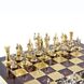 S11RED шахи "Manopoulos", "Греко-римські",латунь, у дерев'яному футлярі, червоні, 44х44см, 7,4 кг