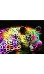 Алмазная мозаика по номерам 30*40 "Цветной леопард" карт уп. (холст на раме), K2751680OO71107GB_ - фото товару